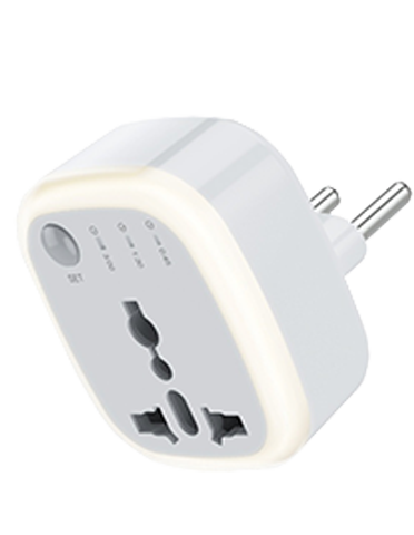مبدل تایمردار و چراغ دار گرین لاین مدل UNIVERSAL CONVERSION PLUG