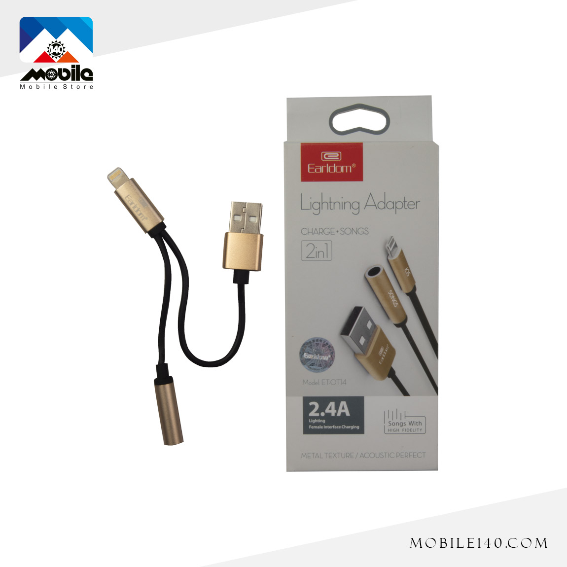Earldom ET-OT14Lightning Usb 2 in 1 Cable 1