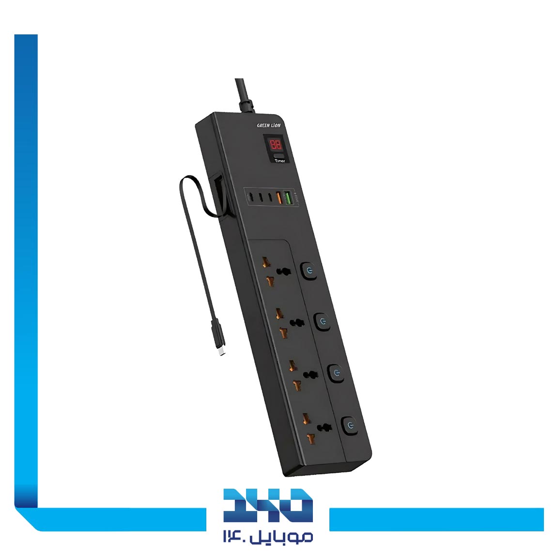 چندراهی و محافظ برق گرین لاین مدل GS-800 1
