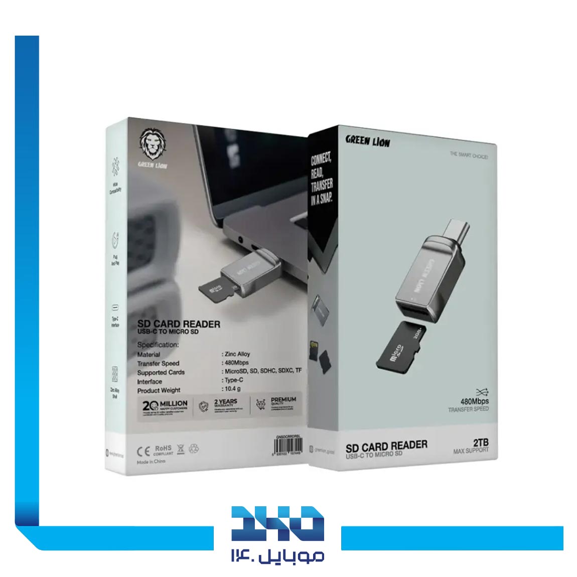 رم ریدر گرین لاین مدل Micro SD To USB-C 1