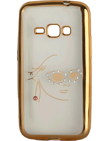 کاور نگین دار یونیک مدل چهره مخصوص گوشی سامسونگ (Galaxy J1 2016 (j120