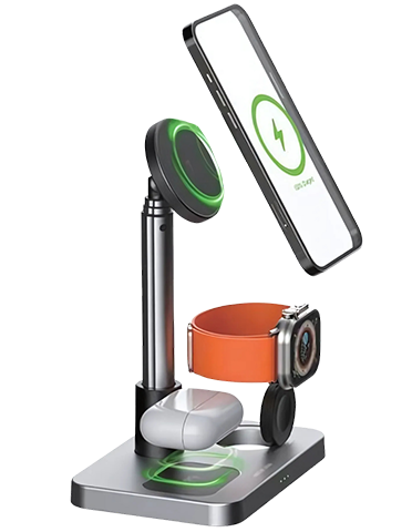 استند شارژر وایرلس 3 در 1 گرین لاین مدل Telescopic Wireless Charger