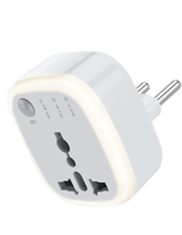 مبدل تایمردار و چراغ دار گرین لاین مدل UNIVERSAL CONVERSION PLUG