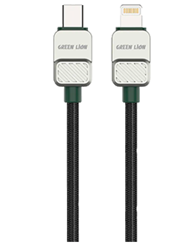 کابل تایپ سی به لایتنینگ گرین لاین مدل  Electroplated Braided Cable
