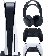 کنسول بازی سونی مدل PlayStation 5 Standard به‌همراه دسته بازی بی‌سیم DualSense مدل MidNight Black و  هدست بی‌سیم Pulse 3D پلی‌استیشن 5 رنگ مشکی