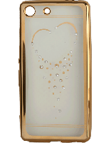 کاور نگین‌دار یونیک مدل قلب مخصوص گوشی سونی Xperia M5