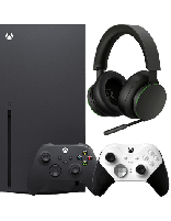 کنسول بازی مایکروسافت مدل XBox Series X به‌همراه هدست گیمینگ ایکس باکس مدل Wireless Headset و کنترلر ایکس‌باکس مدل Elite-White