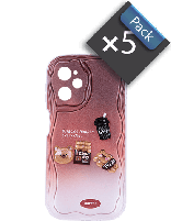 پک 5 عددی قاب گوشی شیائومی Poco X5 Pro عروسکی برجسته مدل Coffee