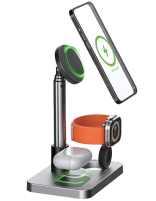 استند شارژر وایرلس 3 در 1 گرین لاین مدل Telescopic Wireless Charger